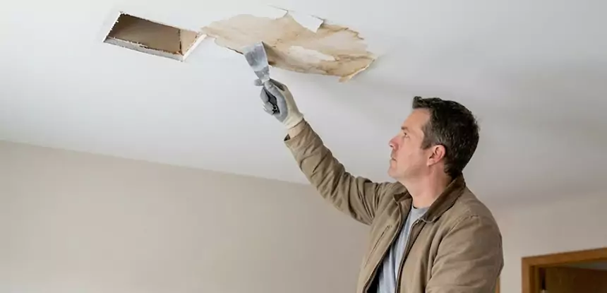 Dry Ceiling After Water Leak in Winder