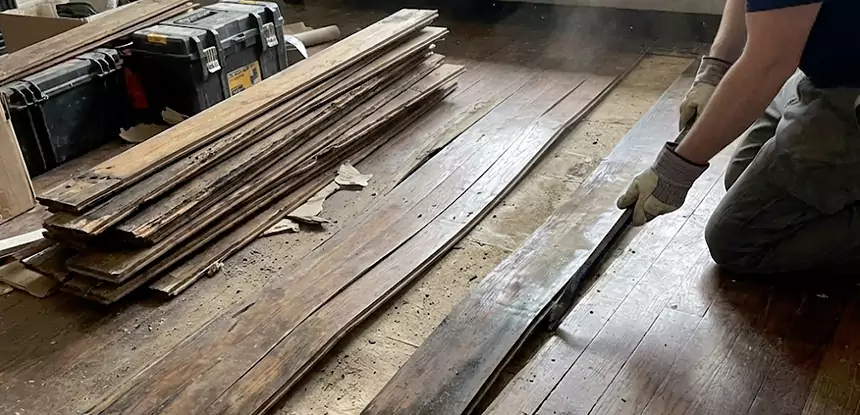 Wood Veneer Water Damage Repair Winder